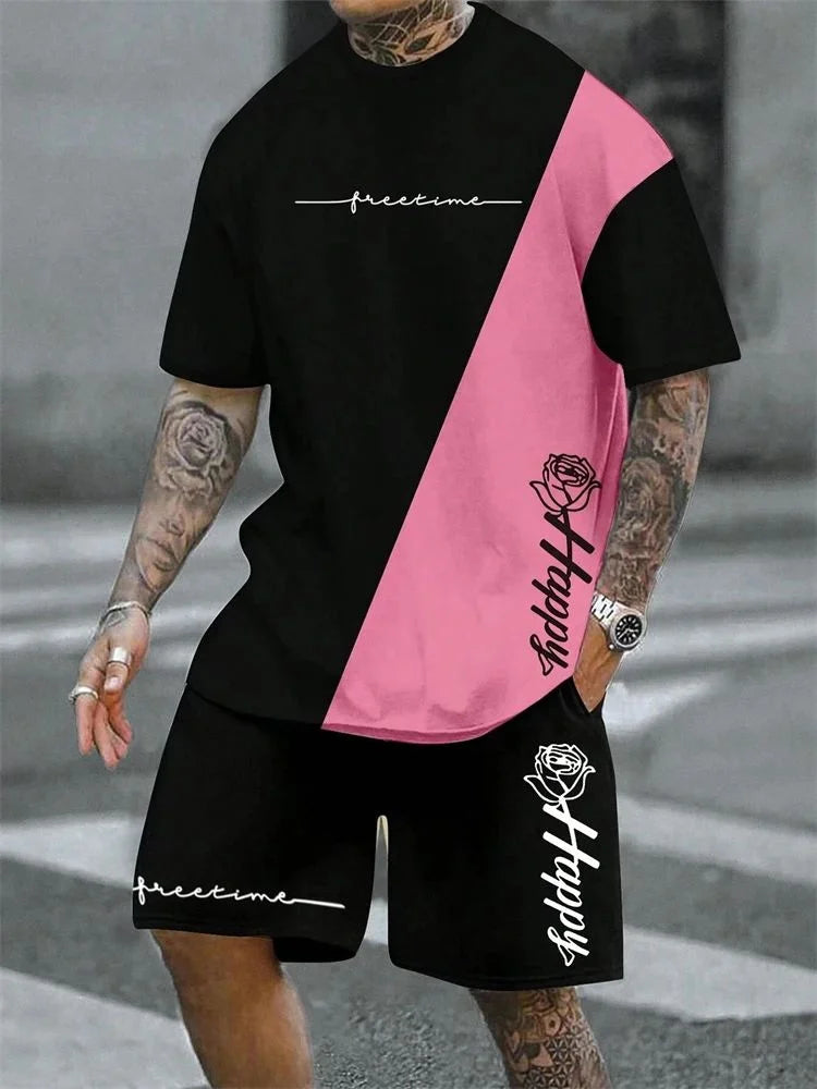 Ensemble homme t-shirt col rond et short – CLEVI Paris