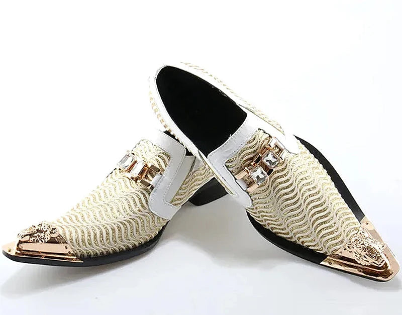 Loafers Luxe Homme Cuir Véritable Spikes Argentés & Dorés Slip-On – 14 Coloris, Tailles EU37-48 – CLEVI Paris