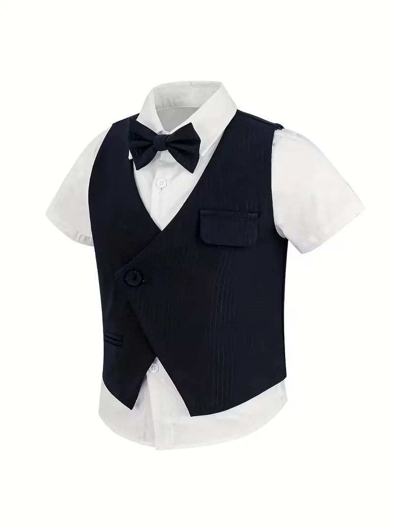 Ensemble cérémonie enfant gilet et short – CLEVI Paris