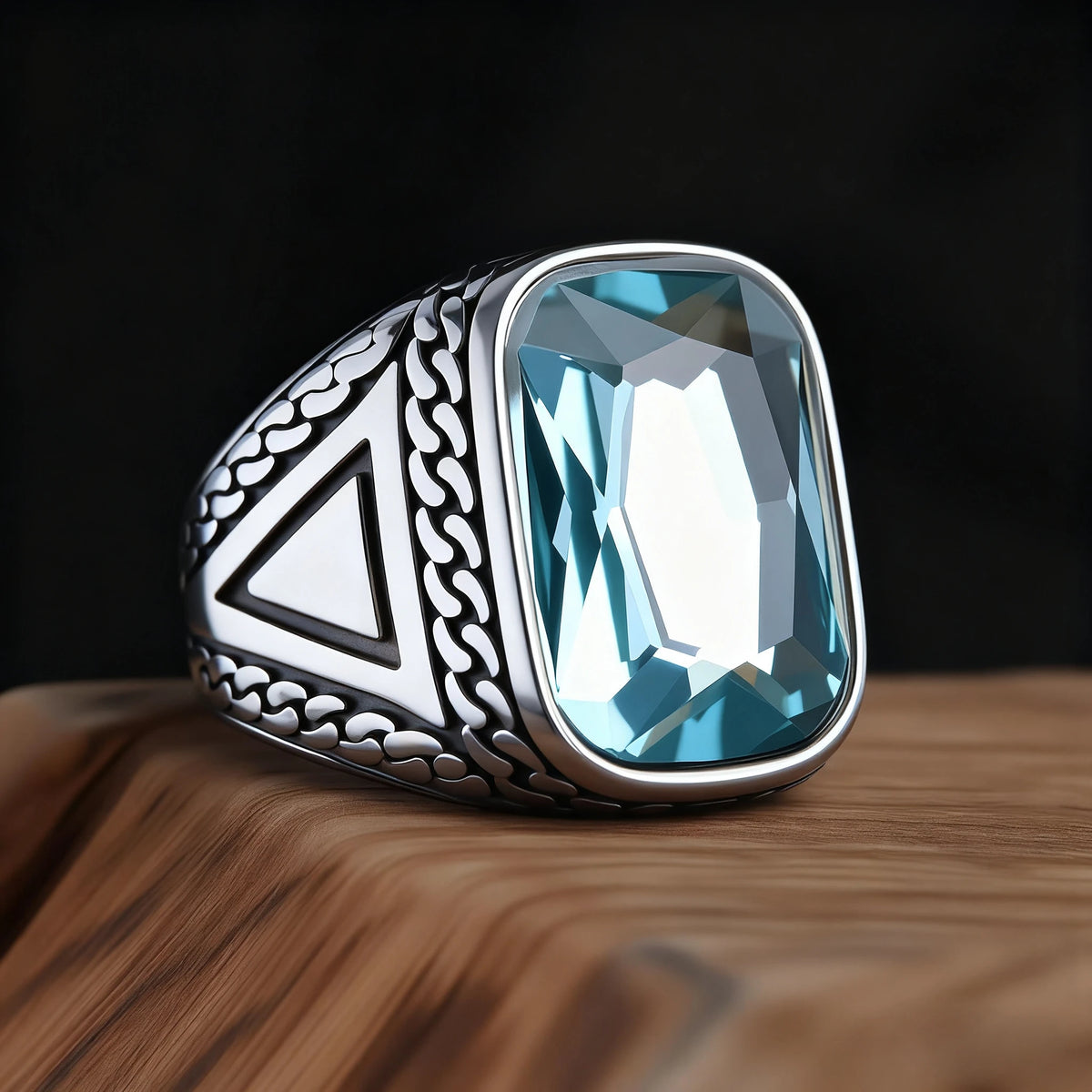 Bague Homme Acier 316L et Pierres Colorées – CLEVI Paris