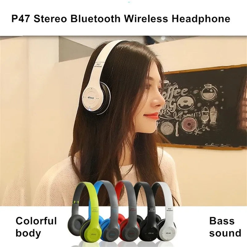 Casque Bluetooth P47 Circum-Auriculaire Pliable Sport Gaming – CLEVI Paris