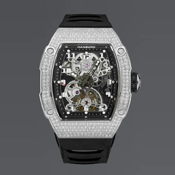 HANBORO 970 Montre Homme Automatique Miyota 50mm 180 Cristaux Étanche 5ATM – CLEVI Paris