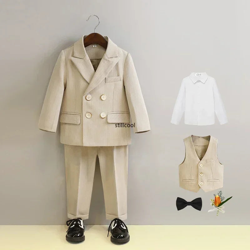 Costume garçon rayé de cérémonie – CLEVI Paris