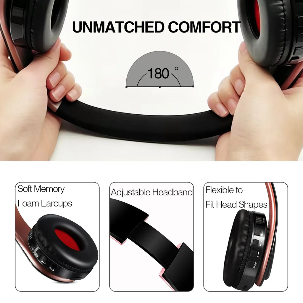 Casque Bluetooth AYVVPII FM Radio Carte SD Micro 20h – CLEVI Paris