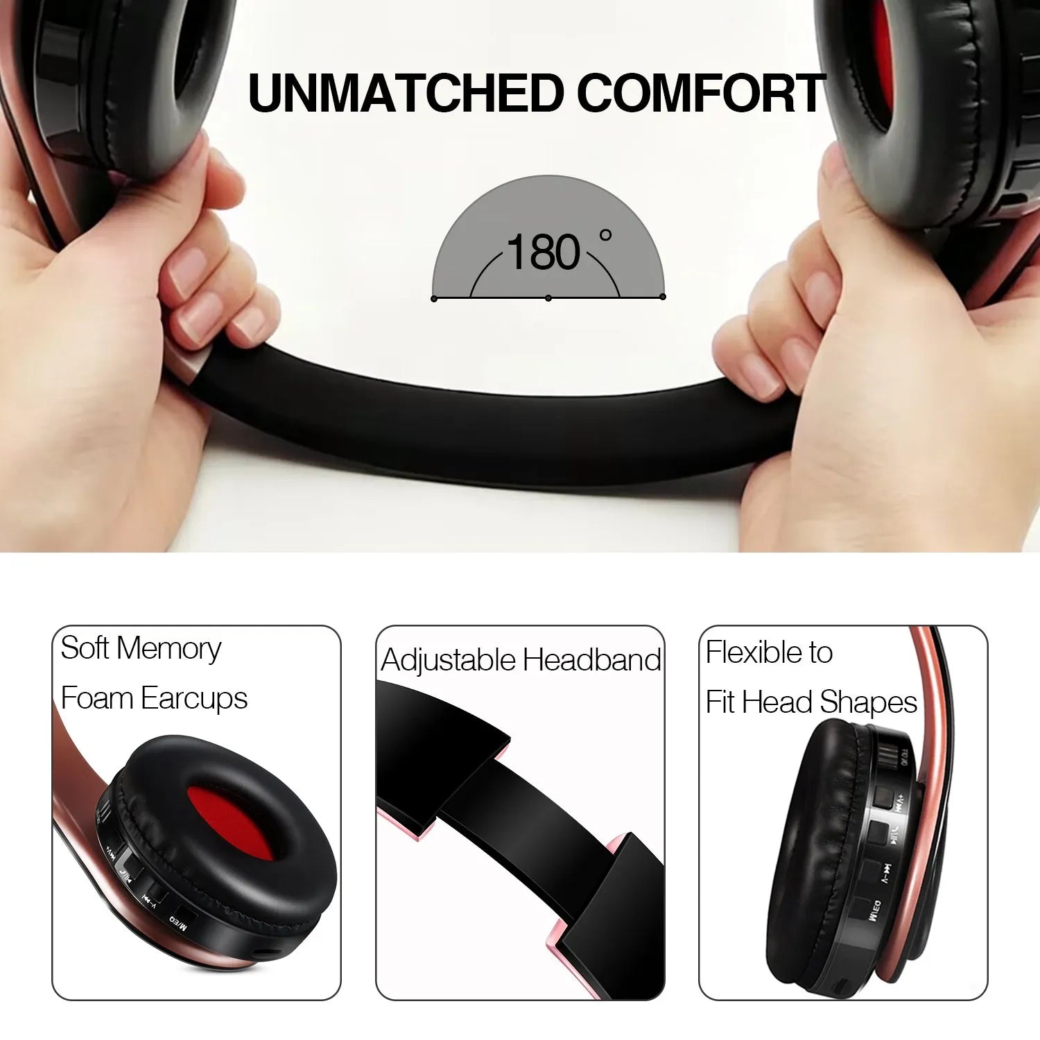 Casque Bluetooth AYVVPII FM Radio Carte SD Micro 20h – CLEVI Paris