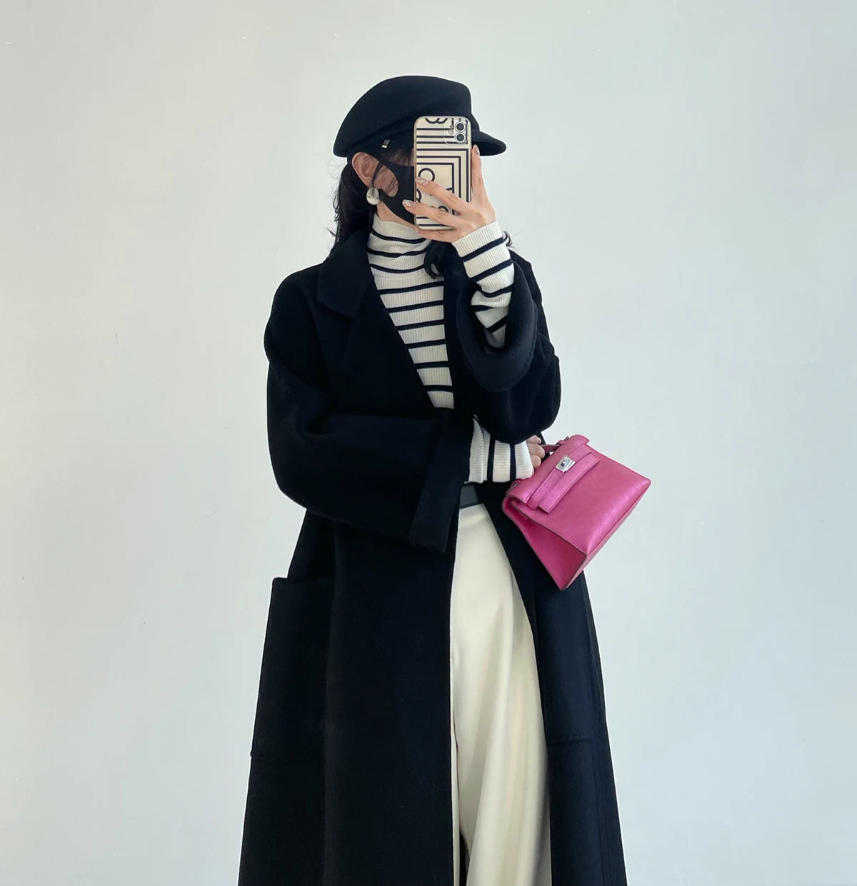 Manteau femme ceinturé laine et cachemire – CLEVI Paris