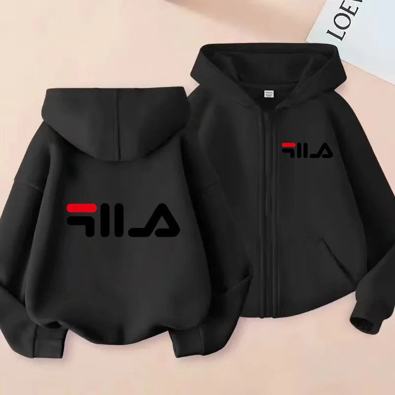 Sweat enfant zippé à capuche unisexe – CLEVI Paris