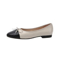 Ballerines femme en cuir à nœud et bout rond – CLEVI Paris