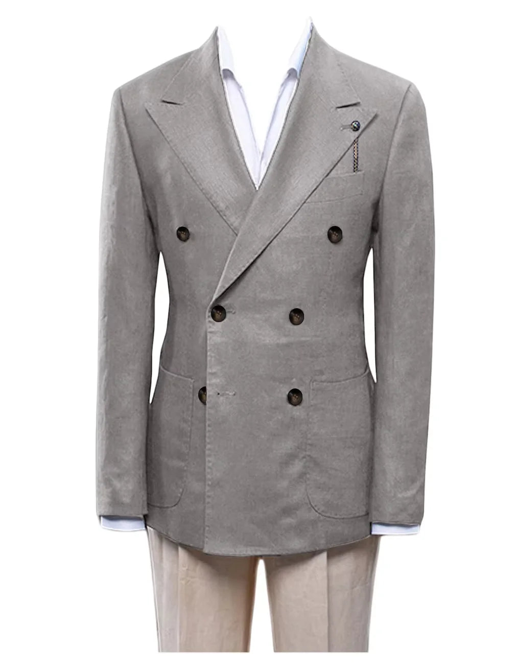 Blazer croisé lin et coton homme – CLEVI Paris