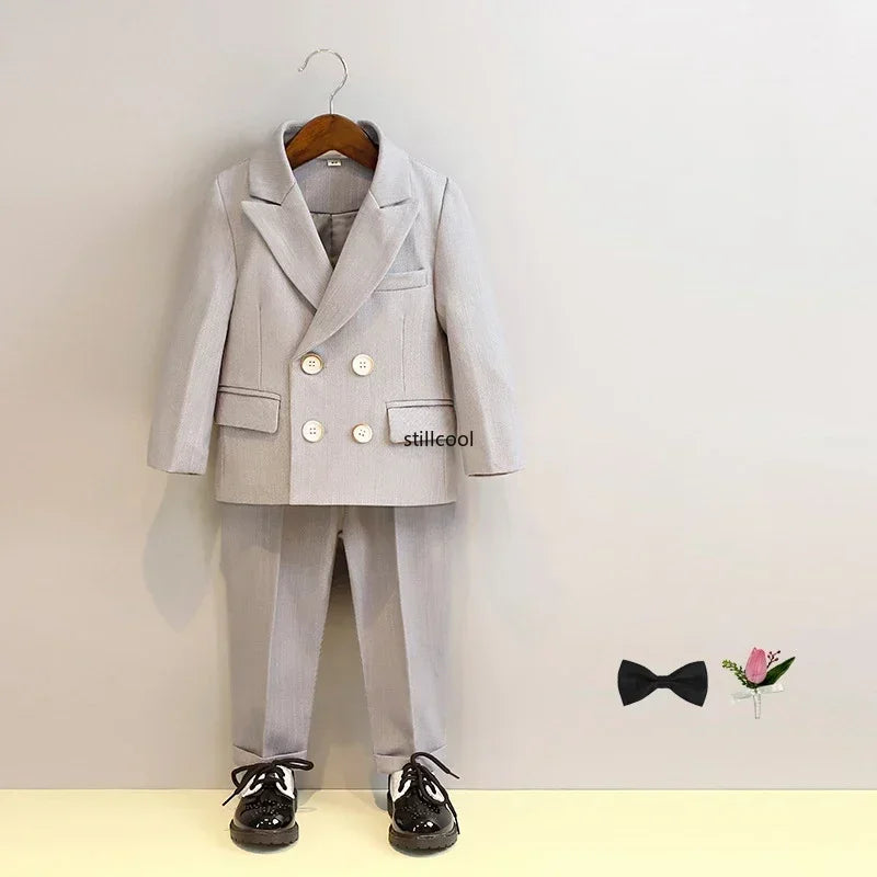 Costume garçon rayé de cérémonie – CLEVI Paris