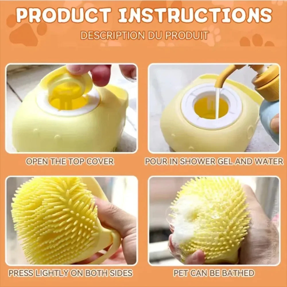 Brosse de bain et massage chien et chat – CLEVI Paris