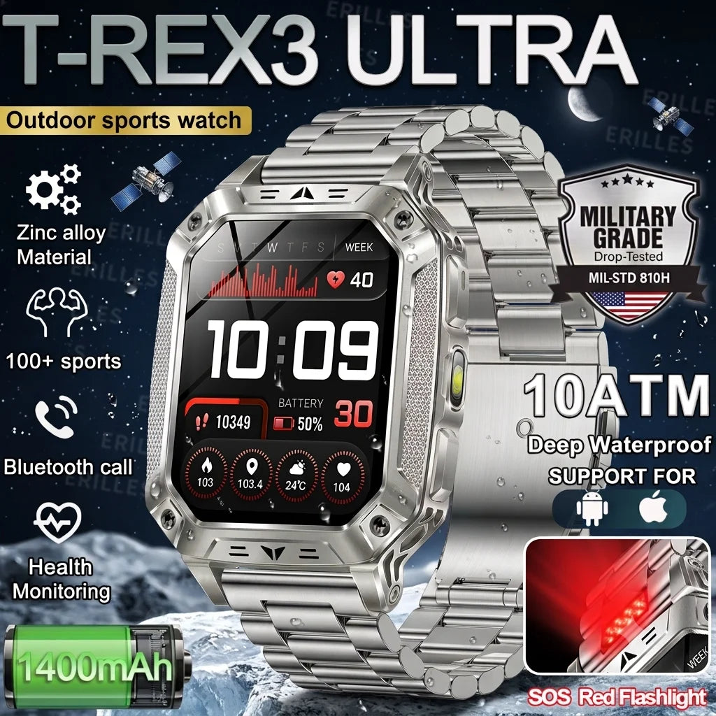 Montre AK86 AMOLED avec lampe torche – CLEVI Paris