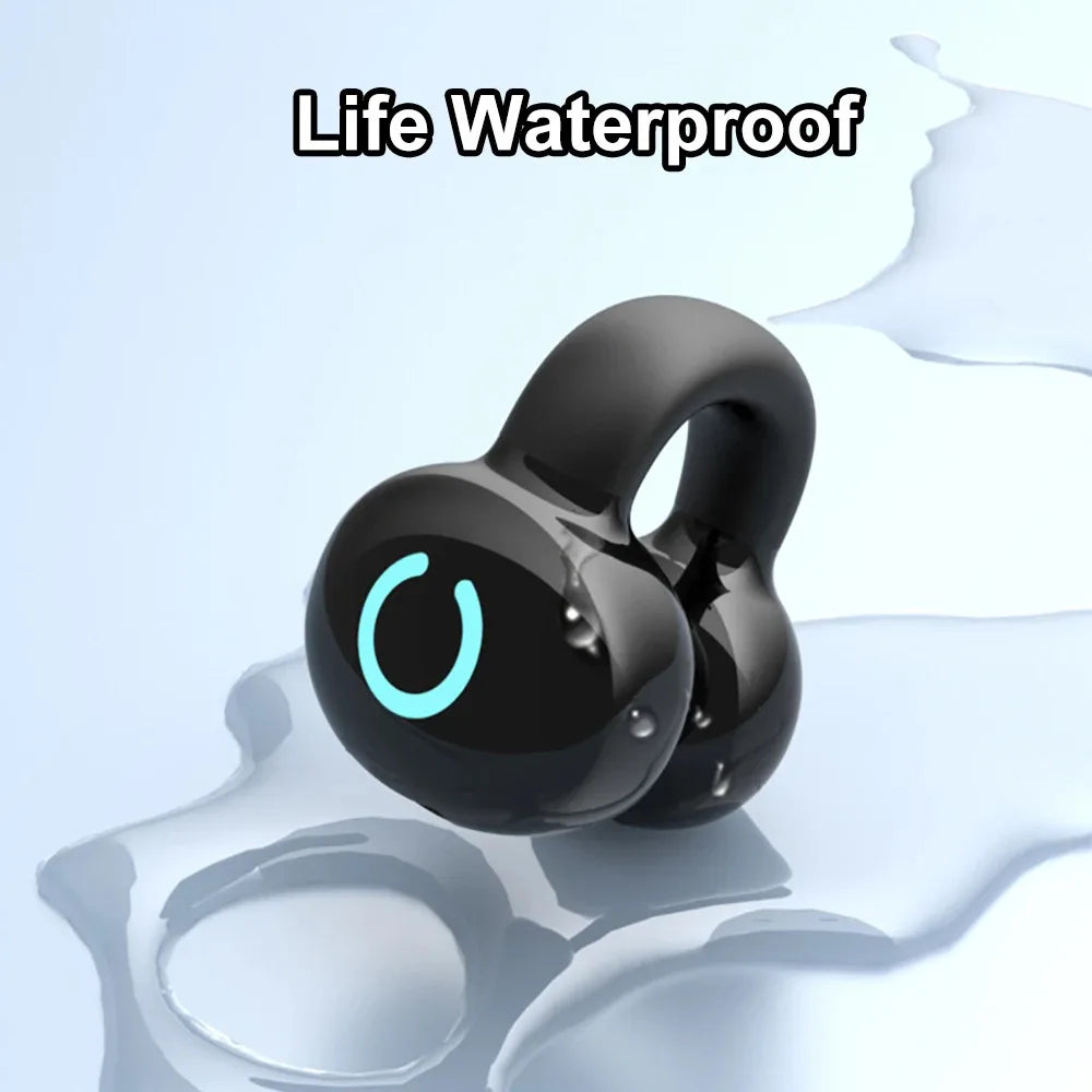 Écouteur Mono Conduction Osseuse Clip BT 5.3 IPX5 12h Sport – CLEVI Paris