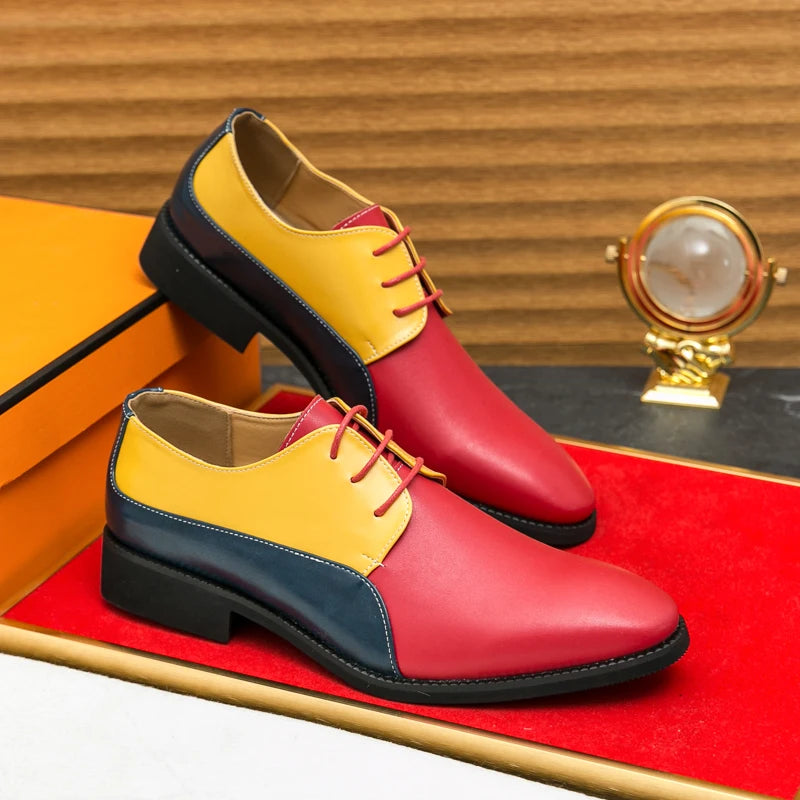 Chaussures Casual Homme Cuir Lacets Multicolore – CLEVI Paris