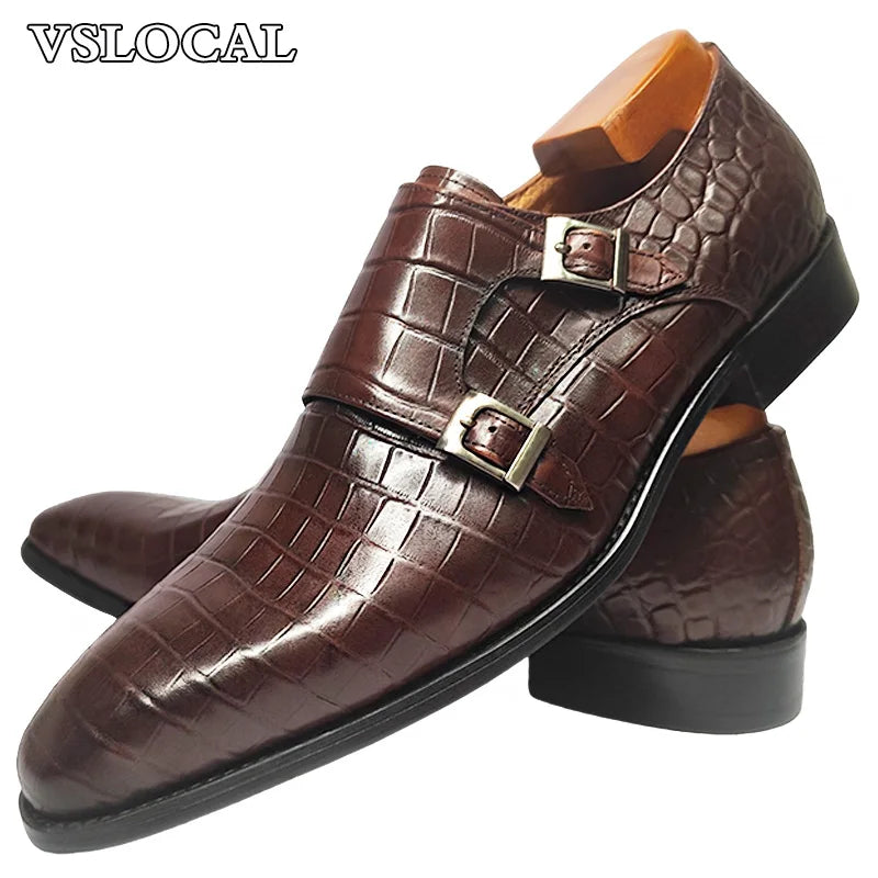Mocassins Monk homme en cuir véritable – CLEVI Paris