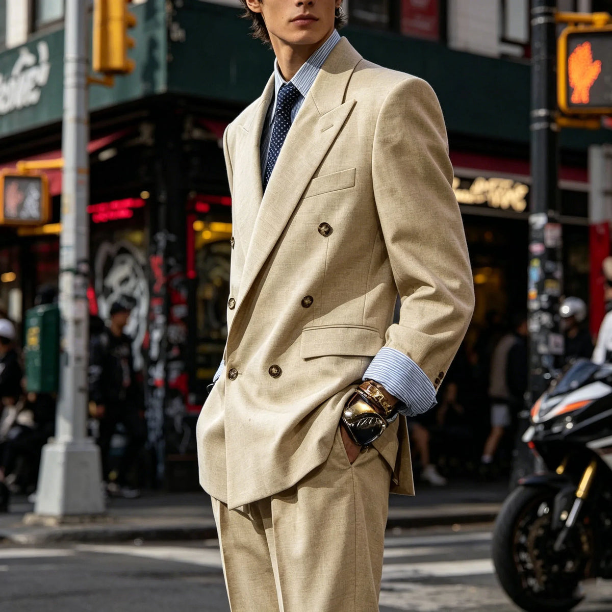 Costume homme 2 pièces coton et lin – CLEVI Paris