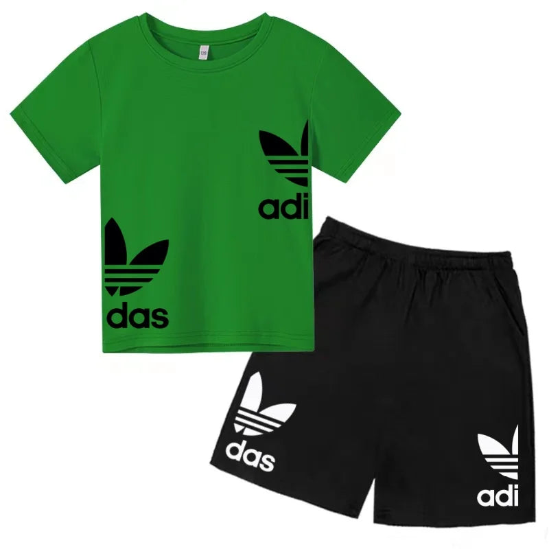 Ensemble enfant T-shirt à lettres et short – CLEVI Paris