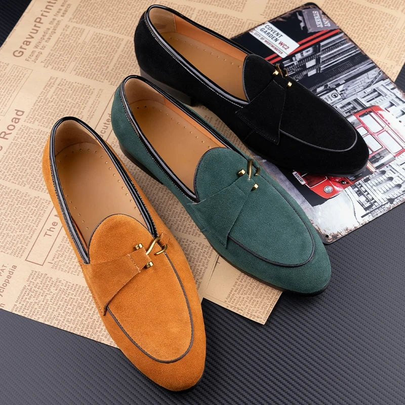 Mocassins Cuir Suédé Homme Slip-On 3 Coloris – CLEVI Paris