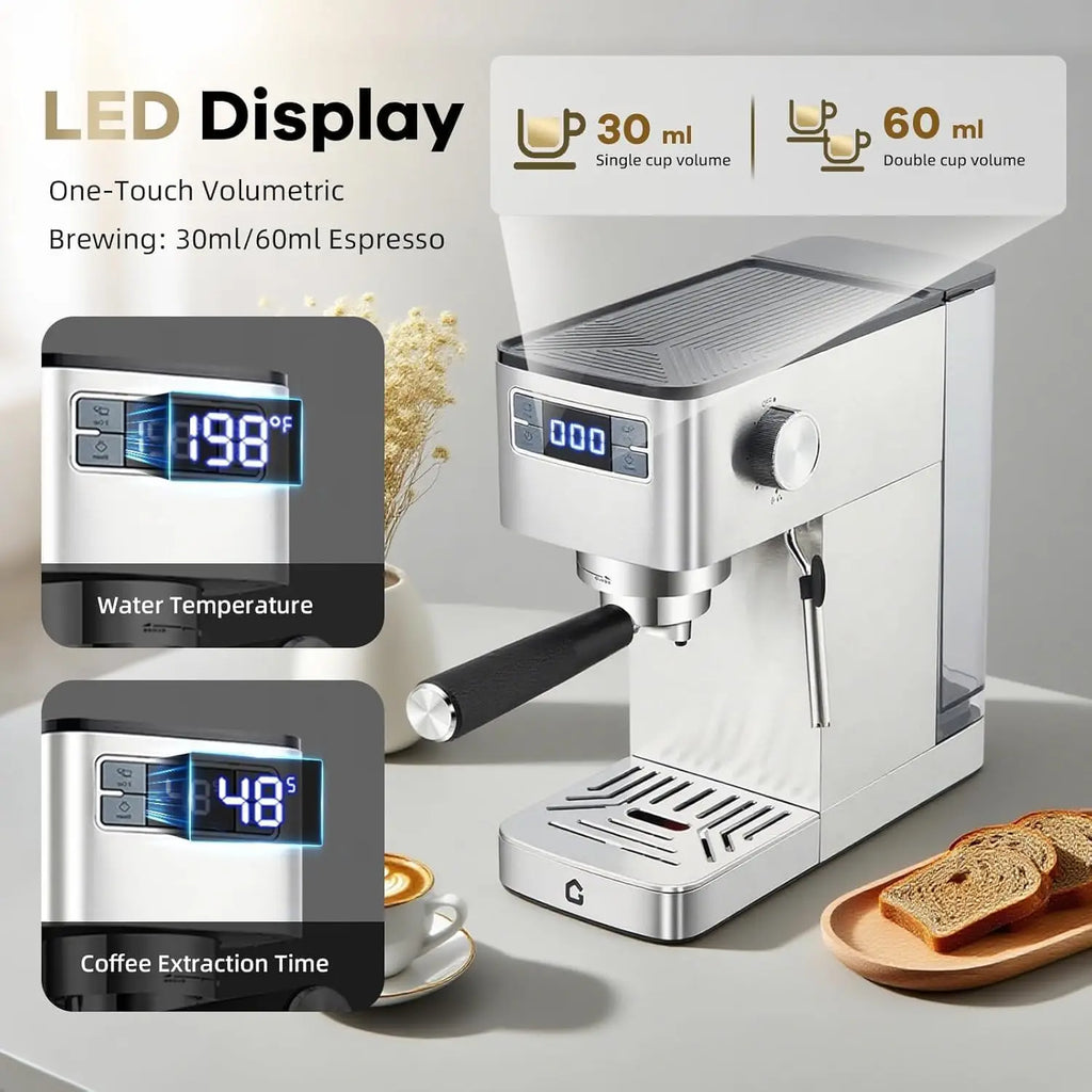 Machine à expresso 20 bars avec buse vapeur – CLEVI Paris