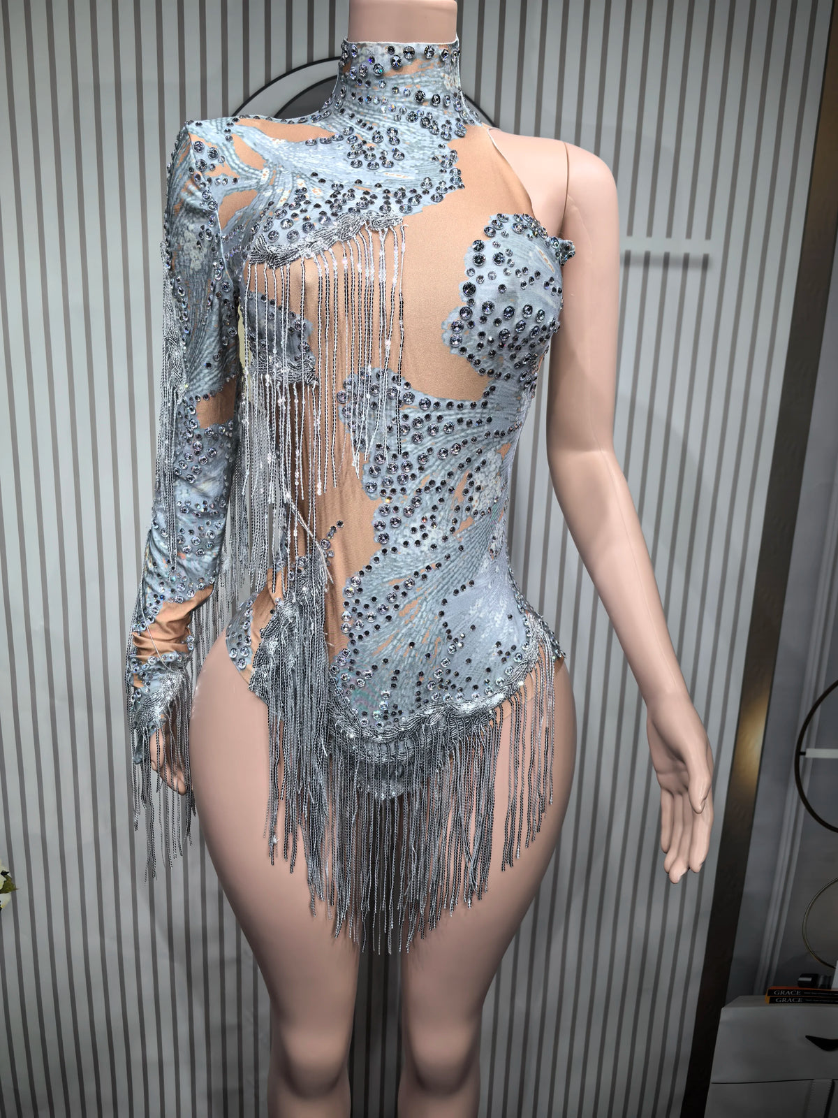 Body Sequins Franges Élastique Danse Scène Nightclub – CLEVI Paris