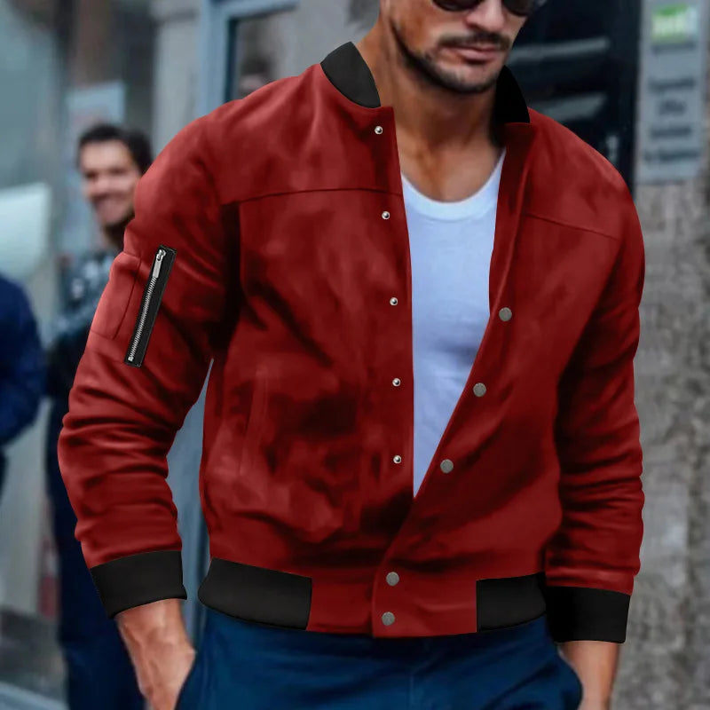 Veste homme boutonnée à col montant – CLEVI Paris