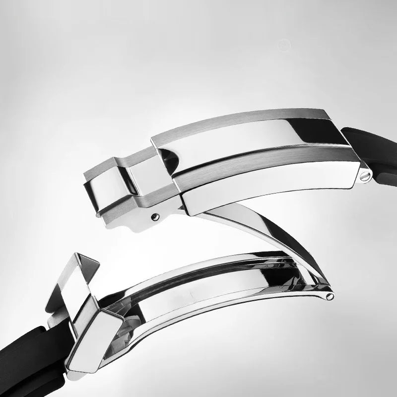 Bracelet Montre Fluororubber Sport 20mm 21mm Compatible Rolex Submariner Daytona GMT – CLEVI Paris