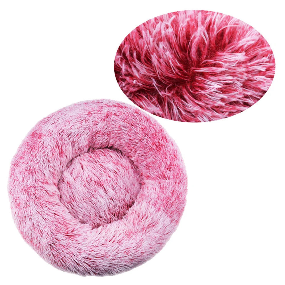 Lit rond en peluche chien et chat 40 à 90 cm – CLEVI Paris