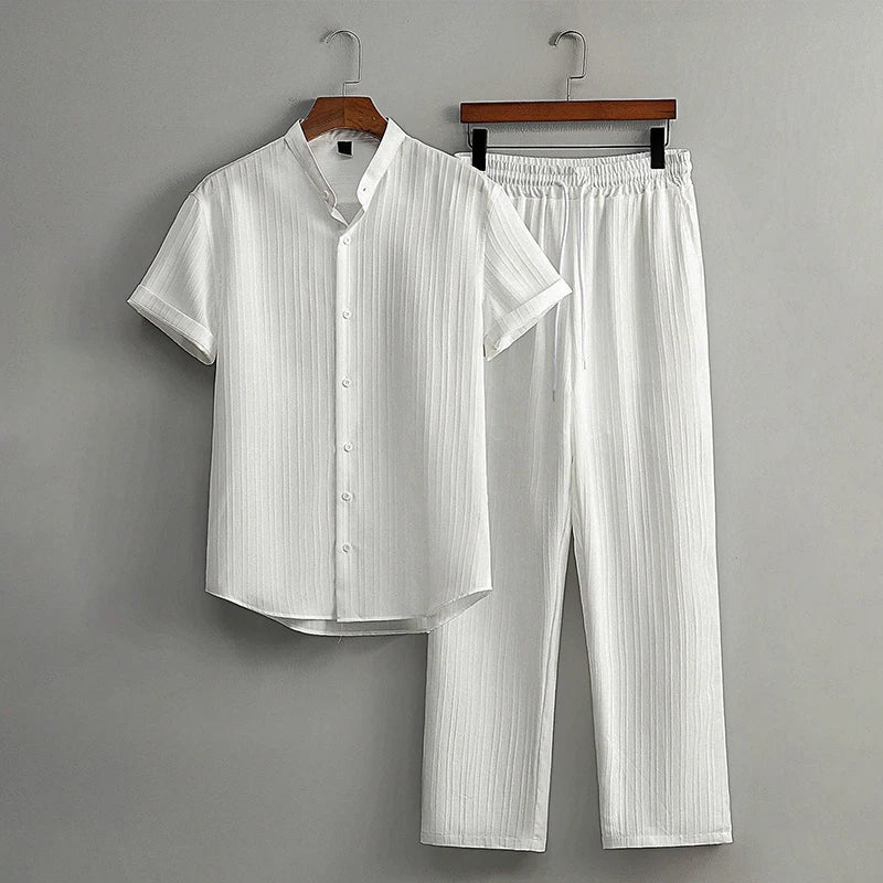Ensemble homme col montant et bas à cordon – CLEVI Paris