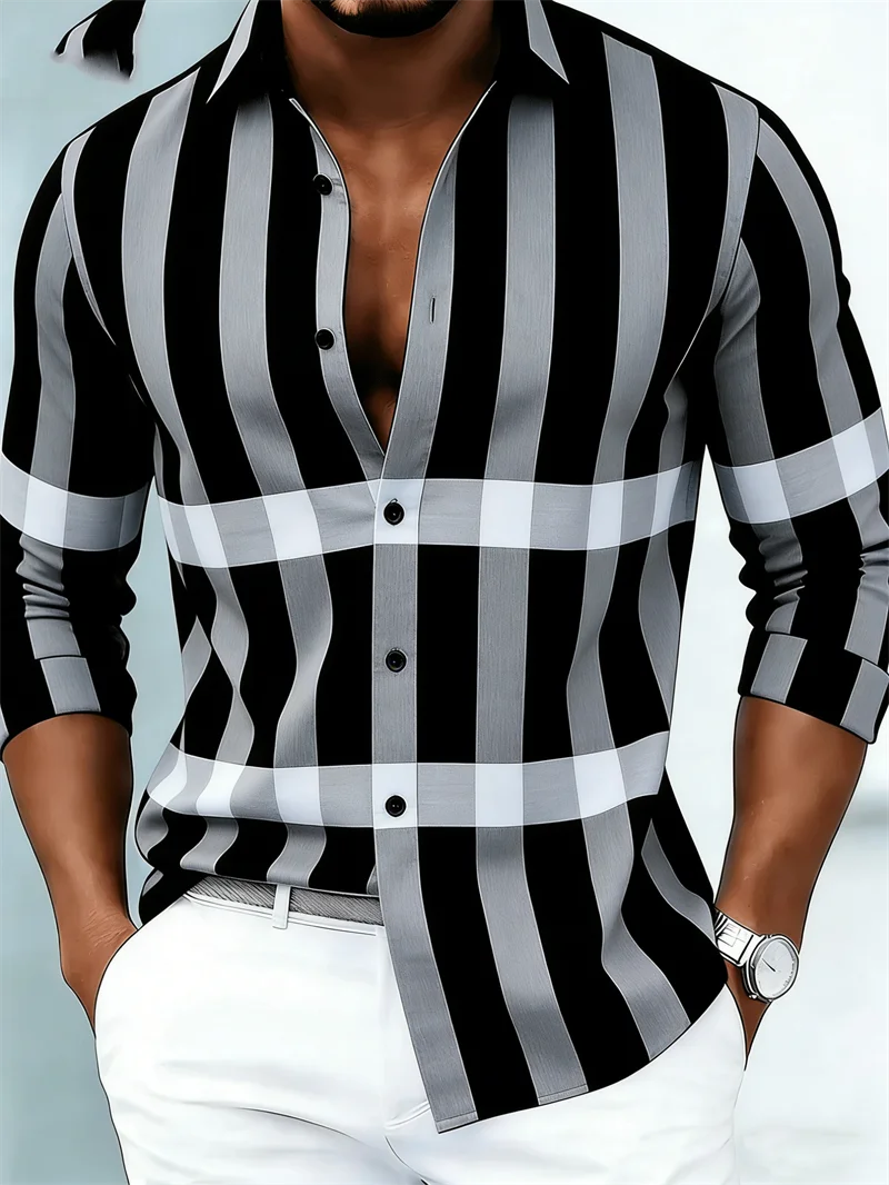 Chemise rayée 3D homme – CLEVI Paris
