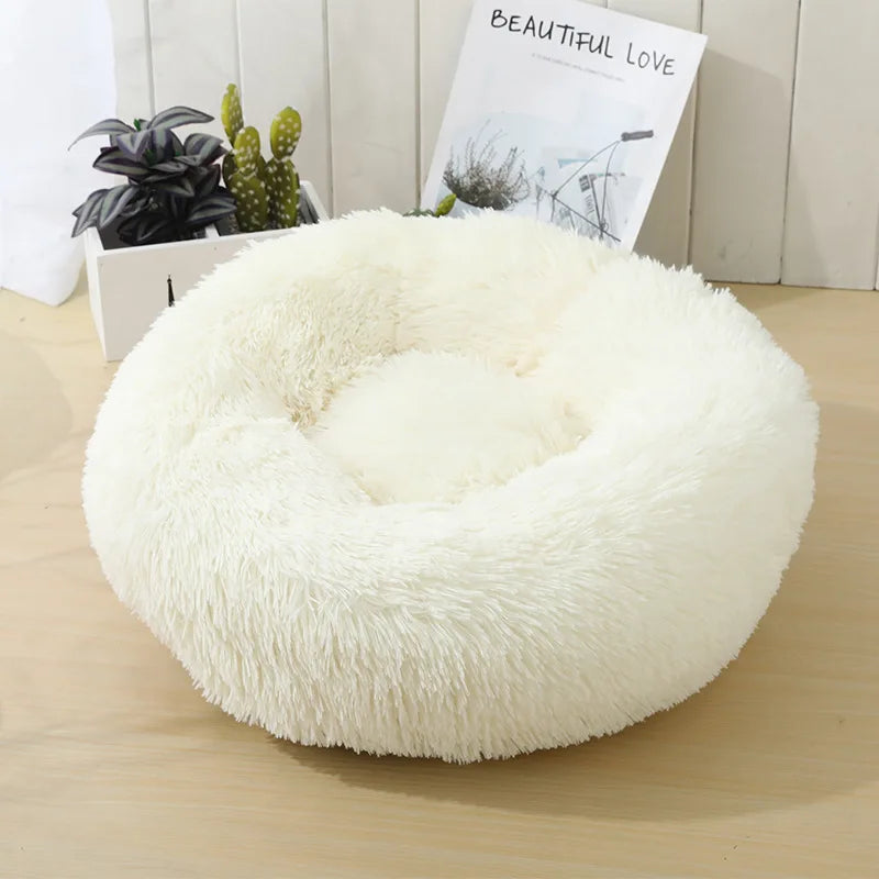 Panier rond en peluche pour chien et chat – CLEVI Paris