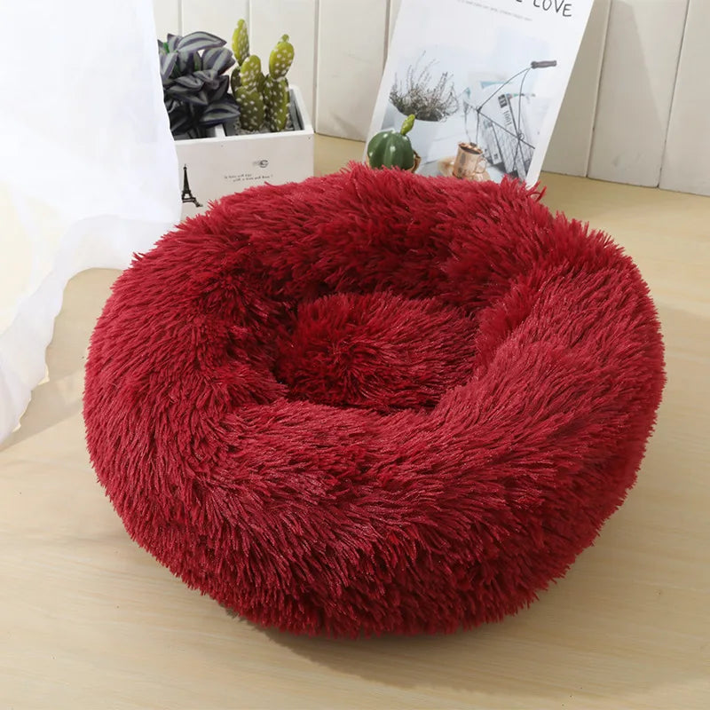Panier rond en peluche pour chien et chat – CLEVI Paris