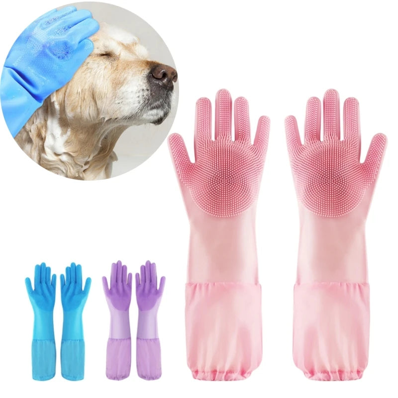 Gant de toilettage en silicone pour chien et chat – CLEVI Paris