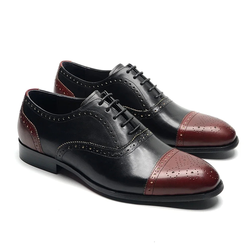 Oxford brogue homme en cuir et patchwork – CLEVI Paris