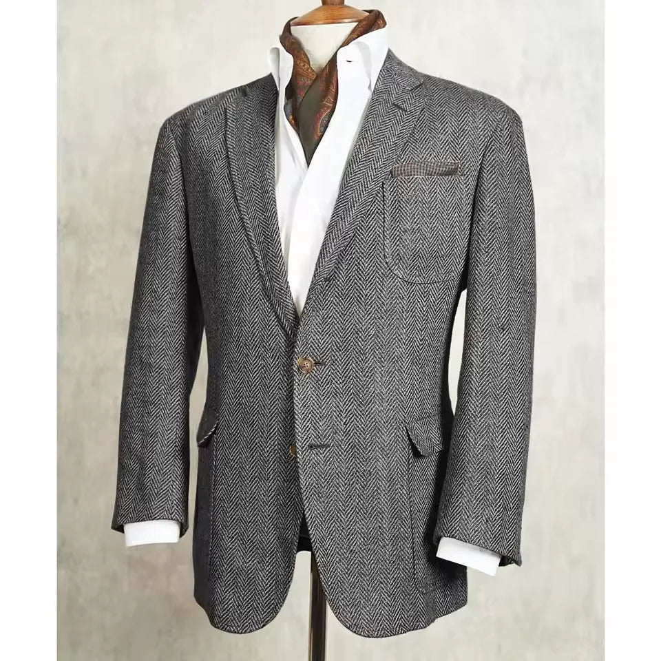 Blazer homme à chevrons élégant – CLEVI Paris