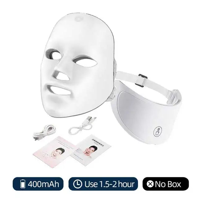 Masque LED visage et cou 7 couleurs – CLEVI Paris