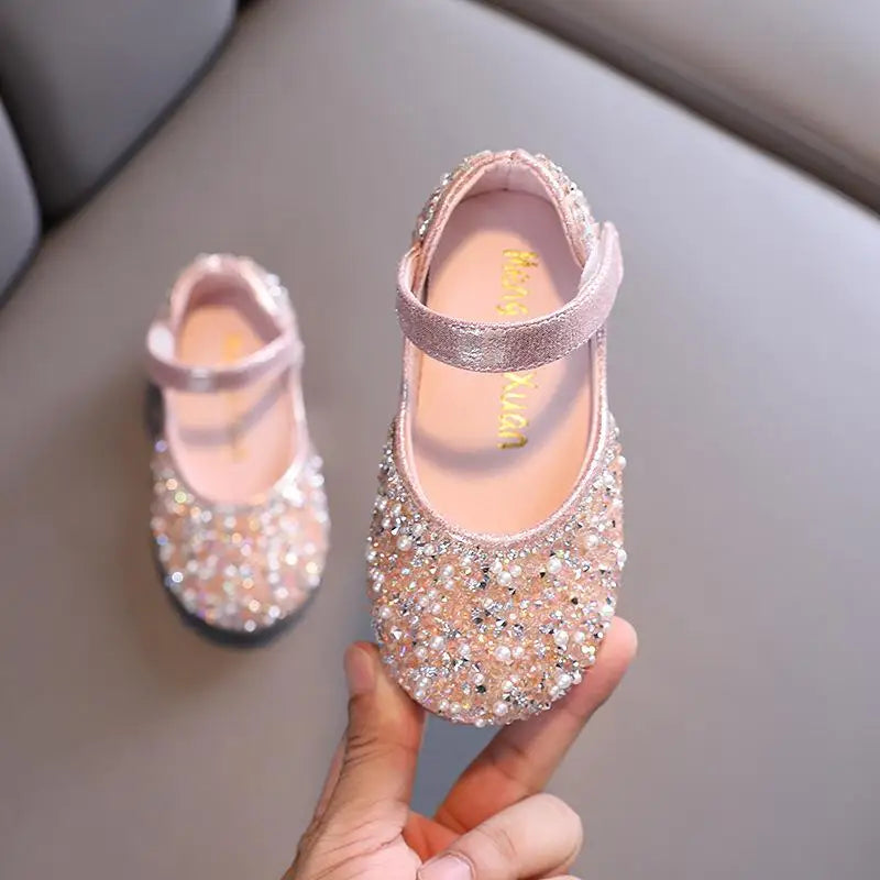 Chaussures fille à nœud, perles et strass – CLEVI Paris