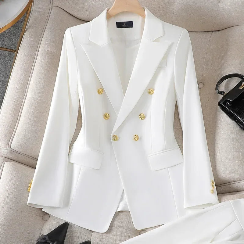 Ensemble femme blazer et pantalon droit – CLEVI Paris