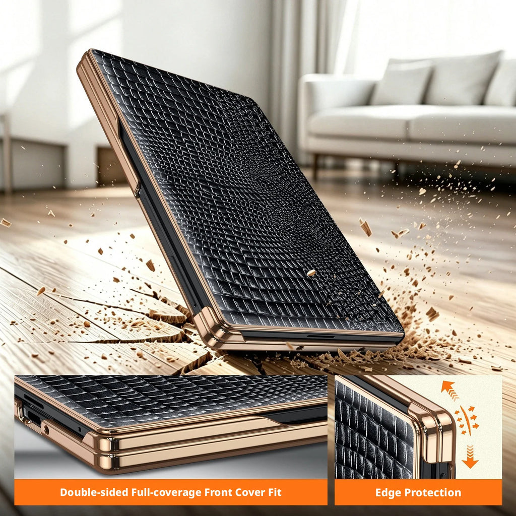 Étui Samsung Galaxy Z Fold motif crocodile – CLEVI Paris