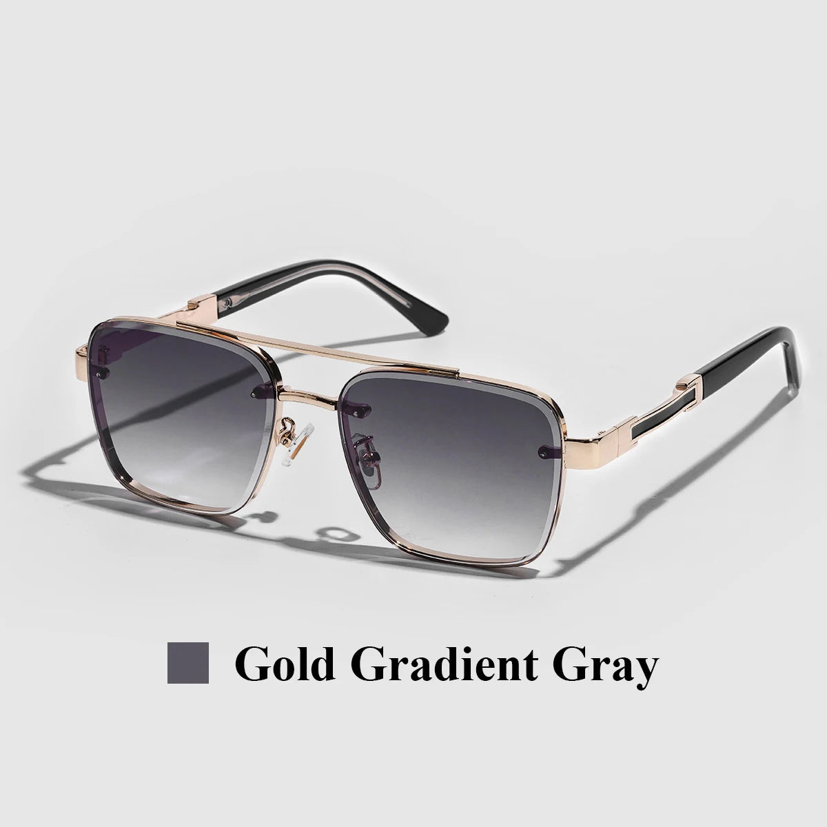 Lunettes de Soleil Carrées Cuivre Dégradé UV400 Luxe Homme – CLEVI Paris
