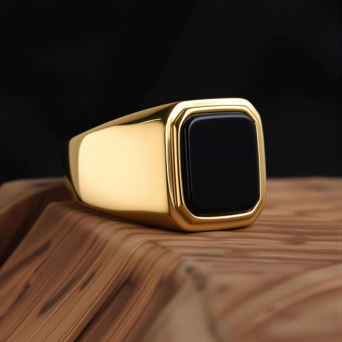Bague Unisexe Acier Inoxydable Doré 18K – CLEVI Paris