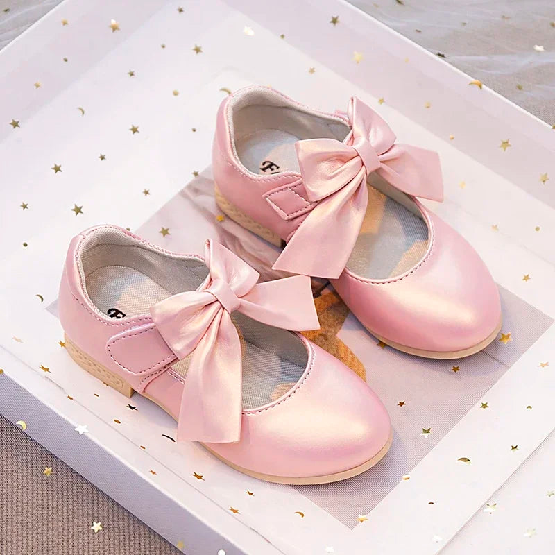 Chaussures plates fille à grand nœud – CLEVI Paris