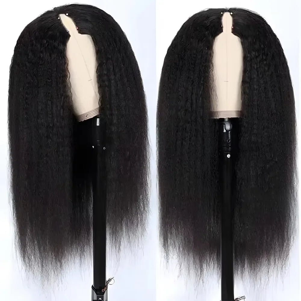 Perruque V-Part Kinky Straight Cheveux Humains Remy – CLEVI Paris