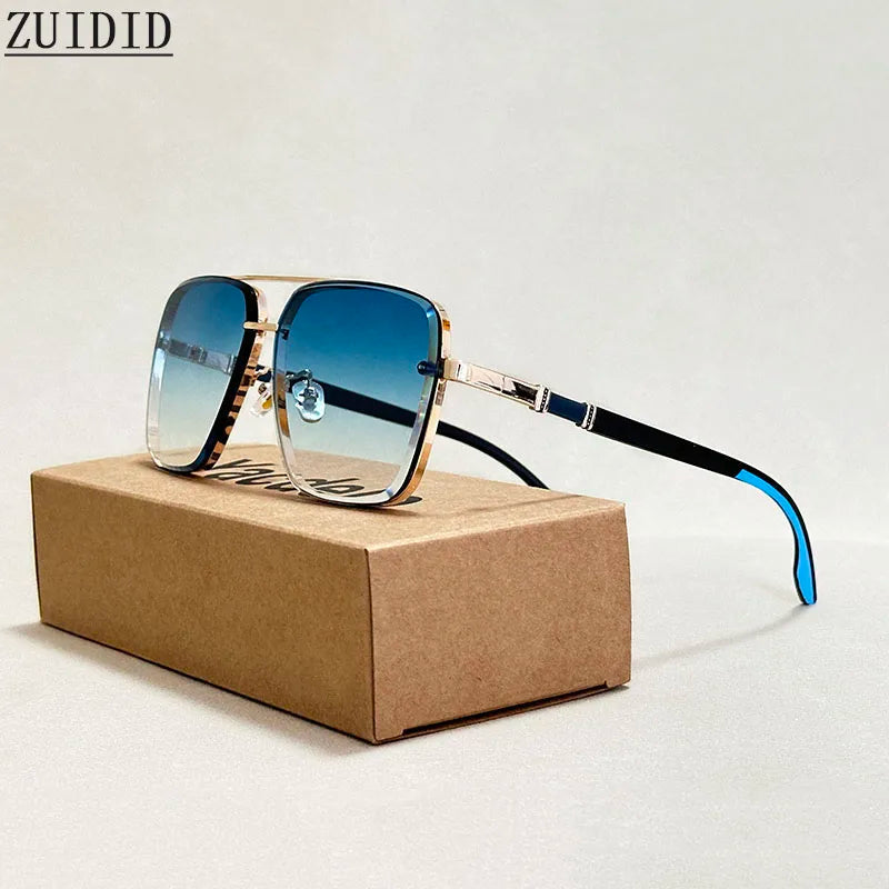 Lunettes de Soleil Carrées Vintage Luxe Miroir UV400 Unisexe – CLEVI Paris