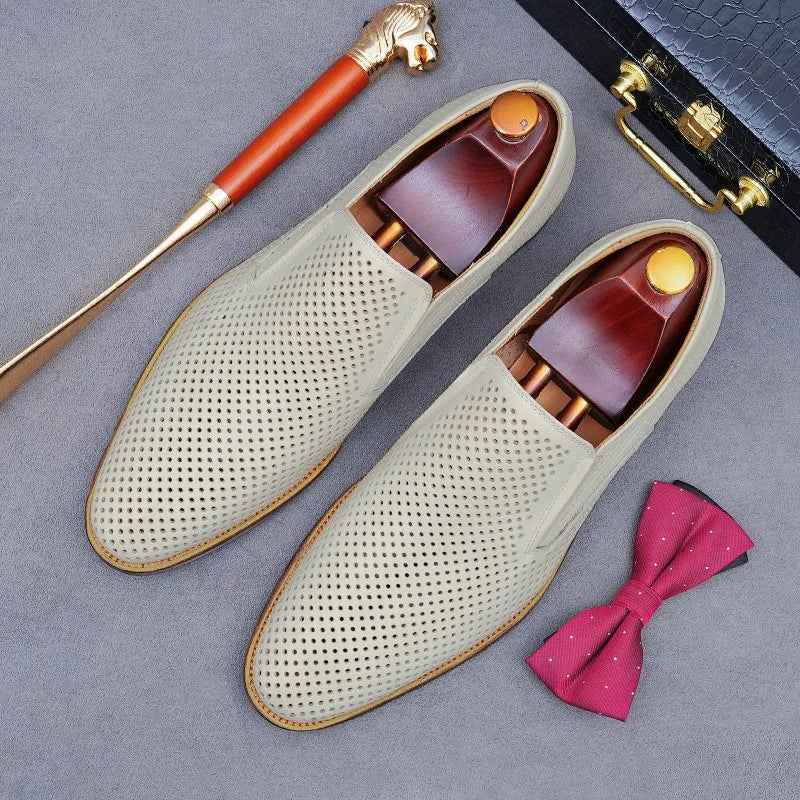 Richelieus Cuir Ajourés Homme Casual Business – CLEVI Paris