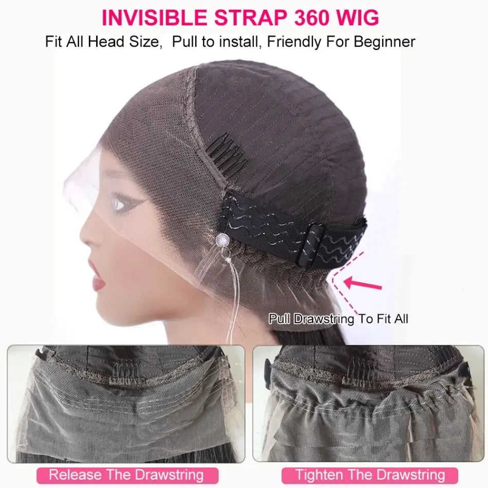 Perruque 360 Lace Deep Wave Cheveux Humains 250% – CLEVI Paris