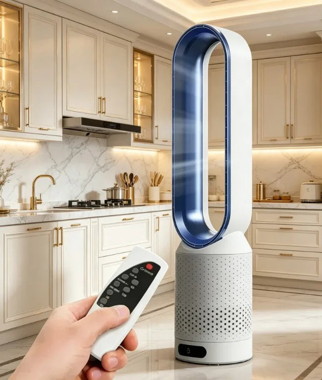 Ventilateur colonne sans pales 8 vitesses – CLEVI Paris