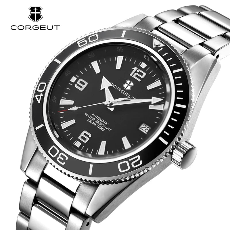 Montre Automatique Homme Corgeut 41mm Saphir Lunette Céramique 200m – CLEVI Paris