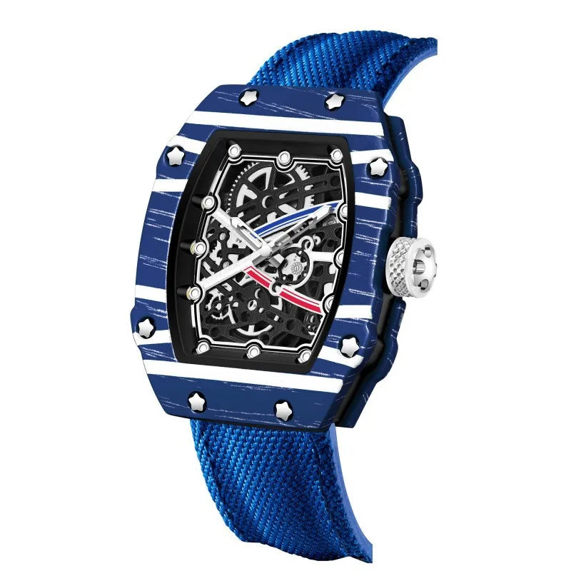 STARPERISH Montre Automatique Japonais Homme Tonneau Ultra-Fin Nylon Lumineux – CLEVI Paris