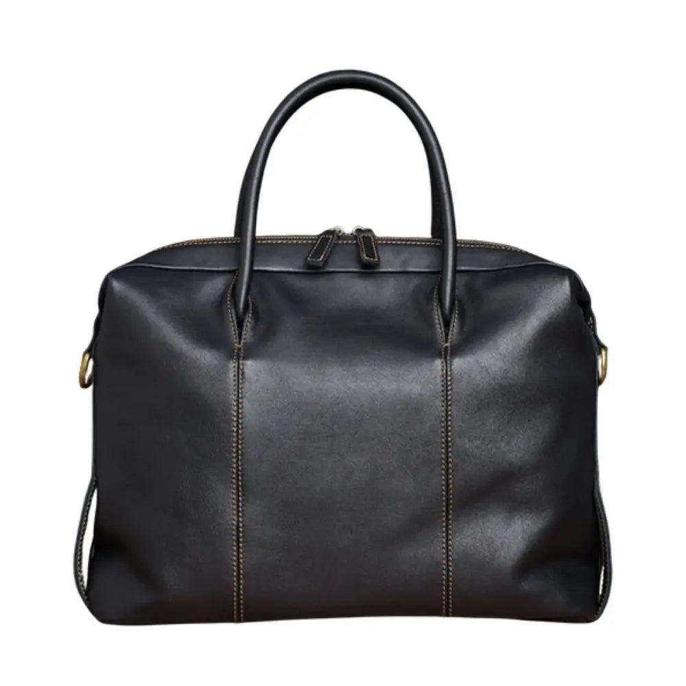 Serviette Homme Cuir Vache Rétro Business Laptop 14" 39x10x30cm – CLEVI Paris