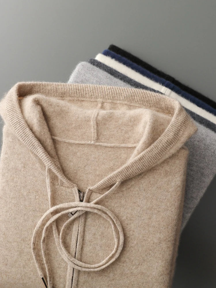 Ensemble homme laine mérinos, cardigan zippé – CLEVI Paris